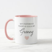Mug Mes Gens Préférés M'Appelent Granny Script (Gauche)