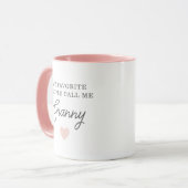 Mug Mes Gens Préférés M'Appelent Granny Script (Devant gauche)