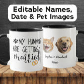 Mug Mes humains se marient Couple et Animaux de compag
