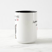 Mug Mes Humains Se Marient Fiançailles Drôle Chat (Centre)