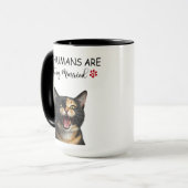 Mug Mes Humains Se Marient Fiançailles Drôle Chat (Devant gauche)