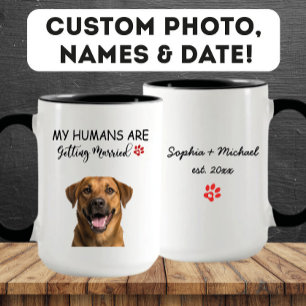 Mug Mes Humains Se Marient Fiançailles Drôle De Chien