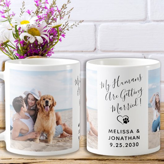 Mug Mes Humains Se Marient Photo 2 Chiens De Compagnie