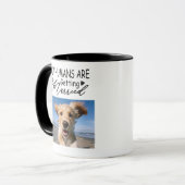 Mug Mes humains se marient Photo de chien personnalisé (Devant gauche)