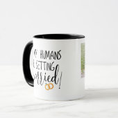 Mug Mes Humains vont se marier Photo de Chien & Chat (Devant gauche)
