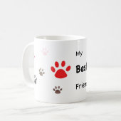 Mug Mes meilleurs amis Empreintes de pattes (Devant gauche)