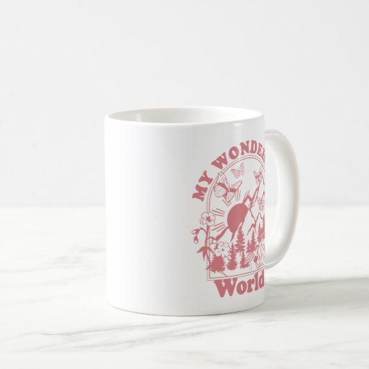 Mug Mes merveilleuses fleurs rétro du monde (Devant droit)