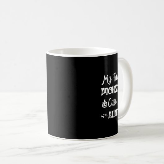 Mug Mes Monstres Favoris M'Appelent Tante Fun Chat Tan (Devant droit)