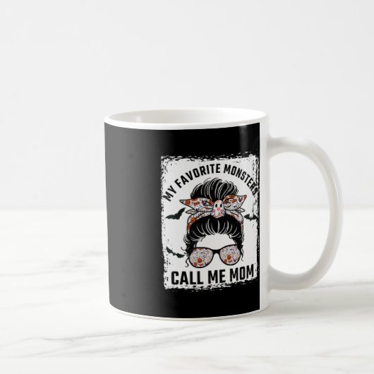 Mug Mes monstres préférés Appelez-Moi Maman Messy Bun (Droite)
