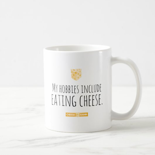Mug Mes passe-temps incluent manger du fromage (Droite)