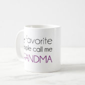 Mug Mes personnes préférées m'appellent grand-maman (Devant gauche)