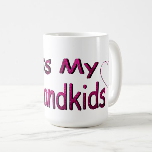 Mug mes petits-enfants me manquent (Devant droit)