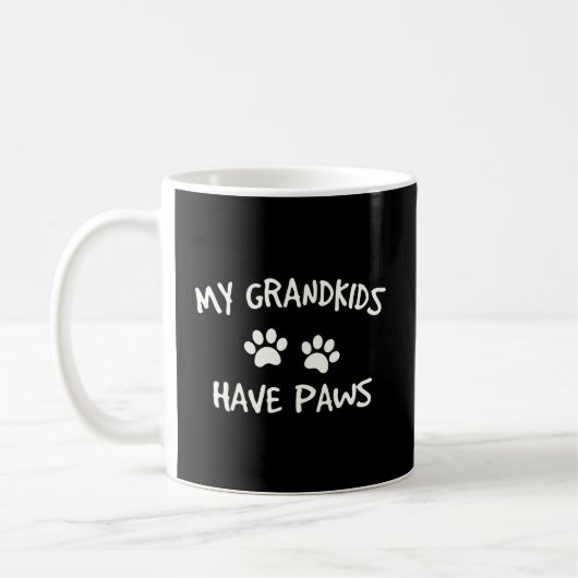Mug Mes Petits-Enfants Ont Des Pâtes Drôle Chien Chat (Gauche)