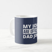 Mug Mes Plaisanteries Sont Officiellement Papa Blagues (Devant gauche)