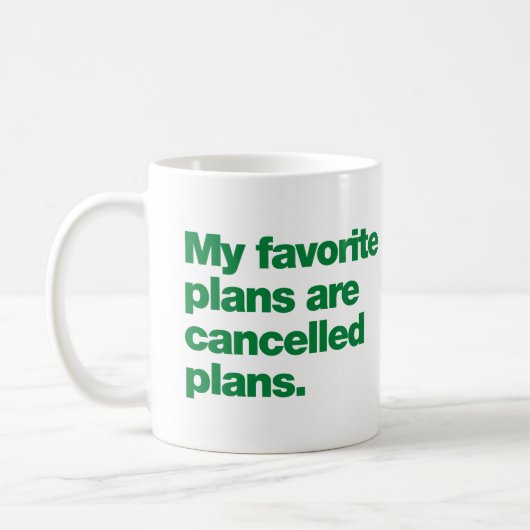 Mug Mes plans favoris sont des plans annulés (Gauche)