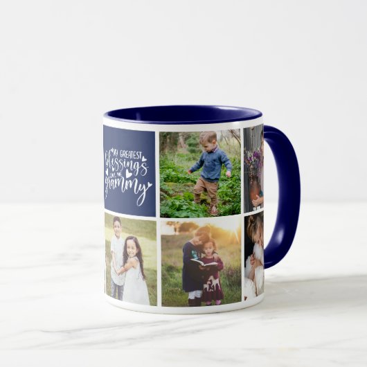 Mug Mes plus grandes bénédictions appelez-moi Grammy P (Devant droit)