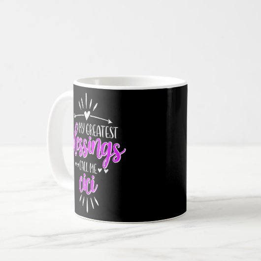 Mug Mes Plus Grandes Bénédictions Appelez-Moi Memaw Ci (Devant gauche)