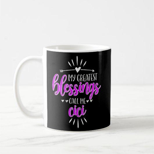 Mug Mes Plus Grandes Bénédictions Appelez-Moi Memaw Ci (Gauche)