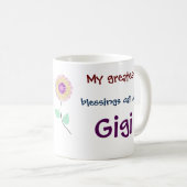 Mug Mes plus grandes bénédictions m'appellent Gigi Cof (Devant droit)