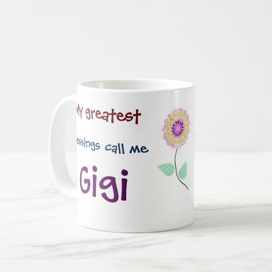 Mug Mes plus grandes bénédictions m'appellent Gigi Cof (Devant gauche)