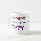 Mug Mes plus grandes bénédictions m'appellent Pappy Co (Devant gauche)