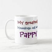 Mug Mes plus grandes bénédictions m'appellent Pappy Co (Gauche)