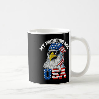 Mug Mes pronoms sont aigle patriotique Usa drôle 4 jui