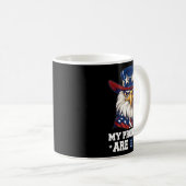 Mug Mes Pronounes Sont Usa Funny Eagle 4 Juillet Améri (Devant droit)