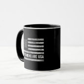 Mug Mes pronouns sont Usa Funny Quart de juillet (Devant gauche)