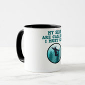 Mug Mes Skis Appelent Skier Skier Snowboard Sports (Devant gauche)