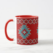 Mug Mésas Sud-Ouest Rouge & Turquoise (Gauche)