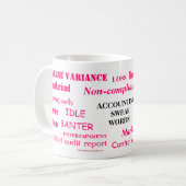 Mug Mesdames Comptabiliser les mots ! ! Comptant amusa (Devant gauche)