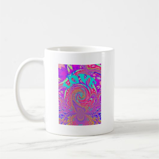 Mug Mesmerizing Whirlpool Love Cyan Texte art Graphiqu (Gauche)