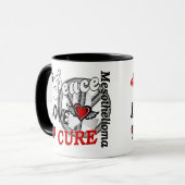 Mug Mèsothéliome du traitement 2 d'amour de paix (Devant gauche)
