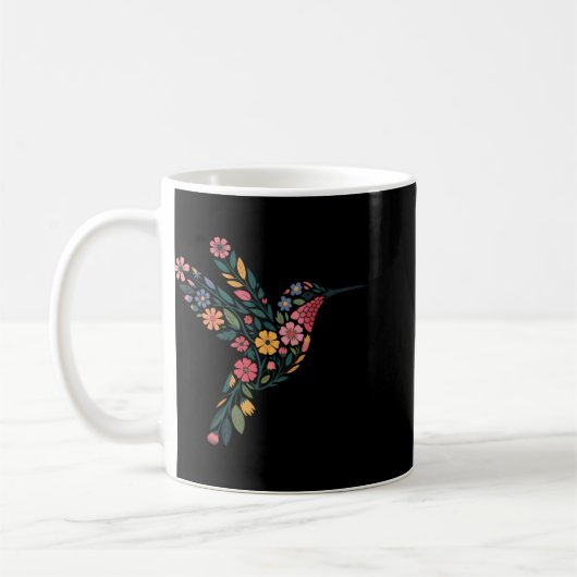 Mug Messag caché subtil anti-Trump Floral Hummingbird (Gauche)