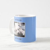Mug Message bleu clair d'une photo (Devant gauche)