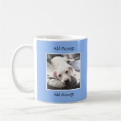 Mug Message bleu clair d'une photo (Gauche)