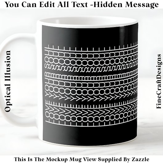 Mug Message Caché Amour Pour Votre Âme, Citation Perso