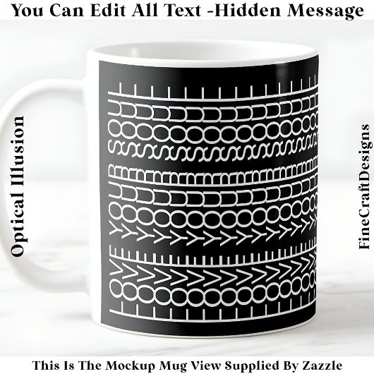 Mug Message Caché Amour Pour Votre Âme, Citation Perso