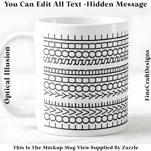 Mug Message Caché Amour Pour Votre Âme, Citation perso