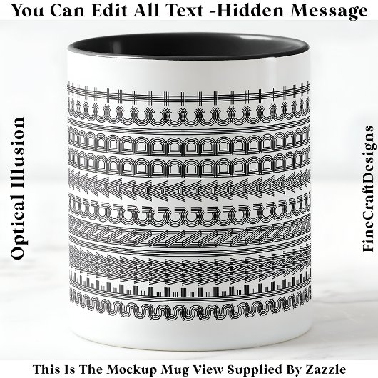 Mug Message Caché de l'Addict de la Couture Drôle 111B