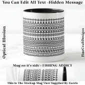 Mug Message Caché de Toxicomane de la Pêche Drôle 111B