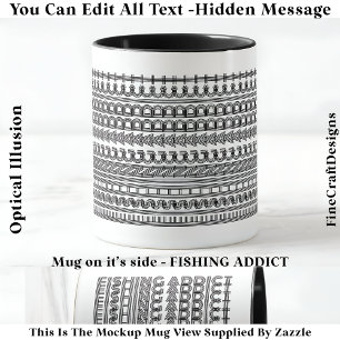 Mug Message Caché de Toxicomane de la Pêche Drôle 111B