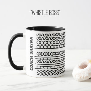Mug Message caché Nom personnalisé Boss de sifflet