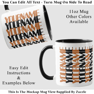 Mug Message Caché Personnalisé Court Nom Personnalisé