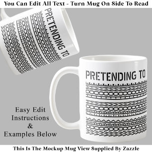 Mug Message Caché Personnalisé pour Travailler de Chez