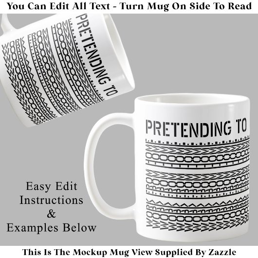 Mug Message Caché Personnalisé pour Travailler de Chez