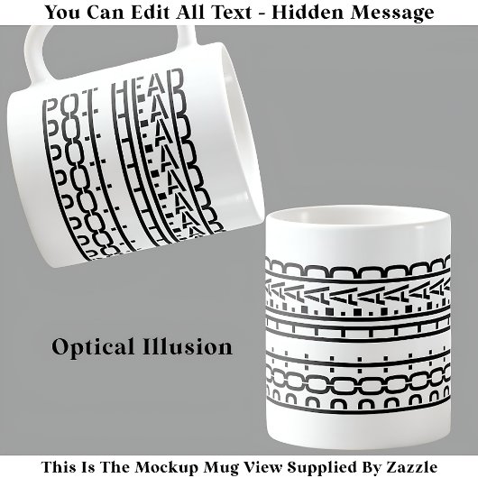 Mug Message caché Pot Tête de café Addict 119B Drôle