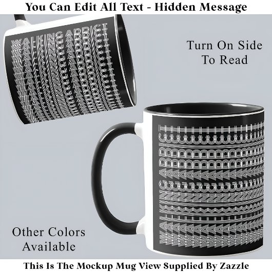 Mug Message Caché Walking Addict Drôle Original 111W