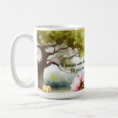 Mug Message d'amitié d'une fille cueillant des fleurs (Gauche)